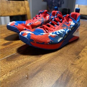 Reebok Red and Blue Athletic Shoes